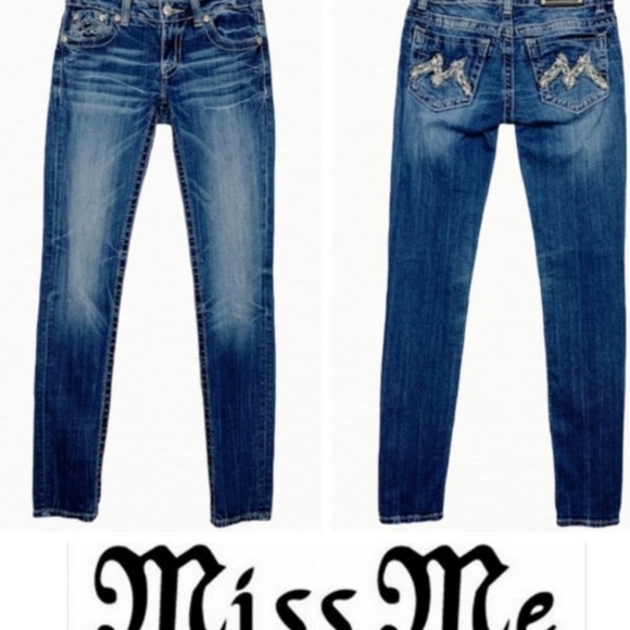 Miss Me Embellished Skinny Jeans Size 27 - Picture 1 of 1